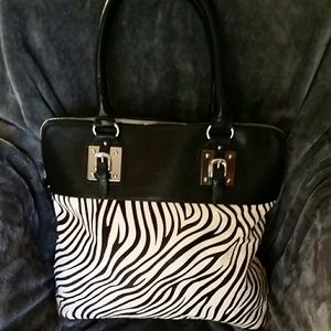 GORGEOUS PELLE LEATHER ZEBRA HANDBAG EGPC